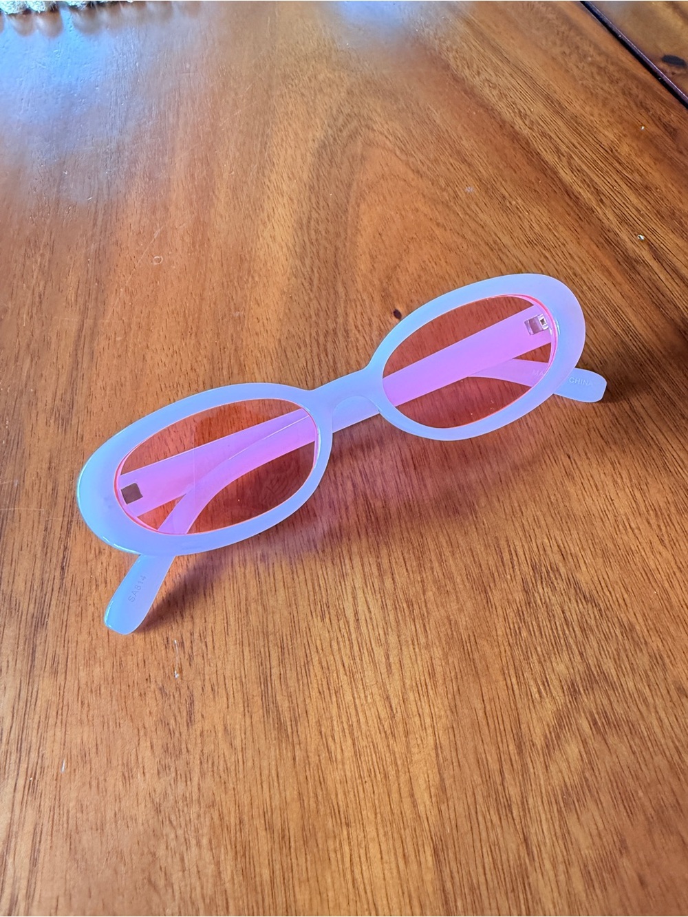 Pink Oval Sunglasses